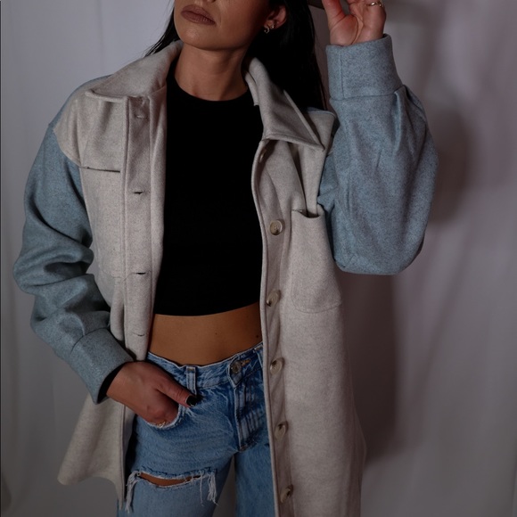 Color Block Shacket - Picture 5 of 5